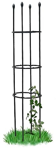 Gartenspalier und Tomatenkäfige, Pflanzenspalier für Kletterpflanzen im Innen- und Außenbereich, Gemüse, Rosen, Bohnen, Töpfe, Clematis (Größe: 25 cm/9,8 Zoll, Farbe: 150 cm/59 Zoll)