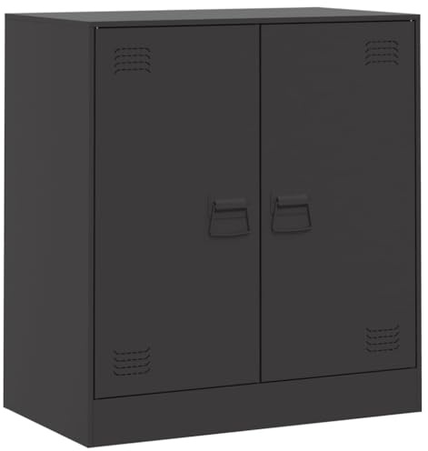vidaXL Sideboard Schwarz 67x39x73 cm Stahl