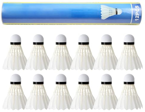 Bexdug Badminton-Feder,Badminton-Federbälle - Badminton-Trainerball mit Schaumstoff-Schwammkopf,Stabiler Schlagübungs-Badminton-Trainerball für Strandschlägerspiele, Spielplätze und Hinterhöfe