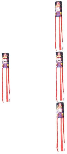 BESPORTBLE 4piezas Viento De Navidad Adorable Patrón De Nutcracker Windsock Para Decoración De Jardín y Patio Bandera Colgante De Festival Al Aire