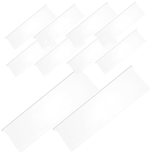 Hohopeti Transparente Regalteiler L-Form 10 Stück PVC für Verkaufsregale | Verstellbar, Rückstandsfrei Haftend, Flexibel und Leicht zu Reinigen, für Ladenregale und Drahtregale