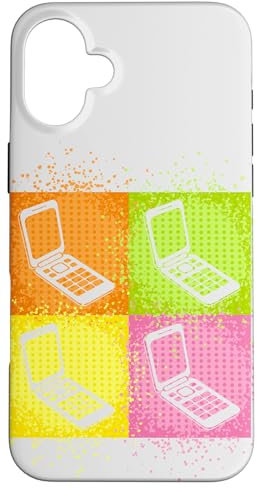 Hülle für iPhone 16 Plus Retro Pop-Art Ästhetik Klapp-Handy Vintage Flip Fold Phone