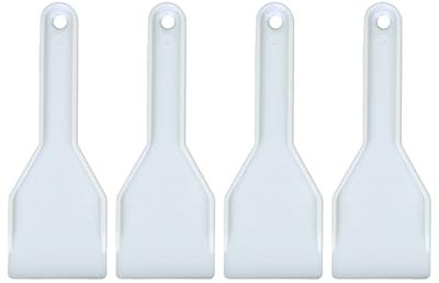 LOZTBUE 4 palas de hielo de plástico, juego de palas para descongelar refrigerador y congelador para quitar hielo y nieve, herramientas de limpieza del hogar
