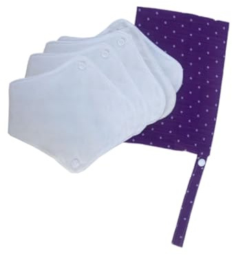 NIYANGLE 5stücke Waschbare Sets Aus Bambusfaser Für Frauen Recycelbare Wasserdichte Maternal Pads Mit Tragetasche Für Menstruation Und Wochenbettpflege Farbauswahl Zufällig