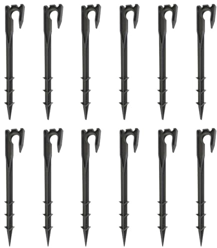 28 st marksäkringspinnar, 19 cm längd, för 16 mm rör, markspik monteringsankare, rör blötläggningsslang läckande rör trädgård bevattningssystem insatser