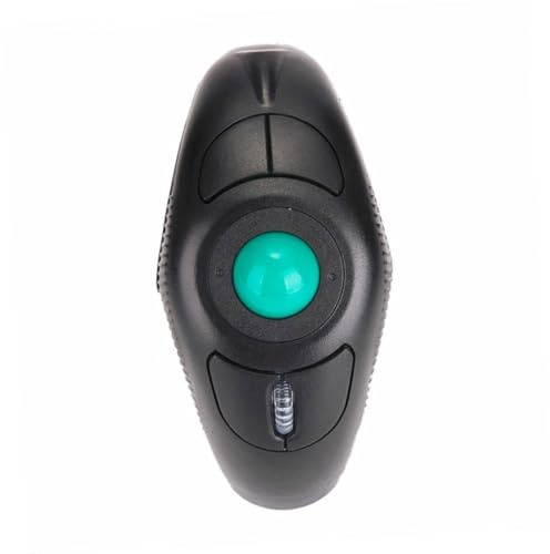 TOBBOMEY Souris sans Fil Trackball Ergonomique en Plastique Noir, Design Dauphin, 5 Touches, 1000dpi, 2.4ghz USB, Confortable pour Ordinateur Portable et Bureau