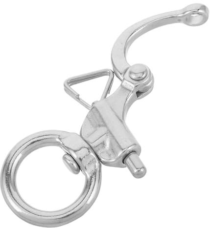 Parliky Grillo Girevole in Acciaio Inox per Barca con Sgancio Rapido Moschettone Rotante Marina per Ancoraggio e Ormeggio Clip Resistente per Corde da Vela e Accessori Nautici
