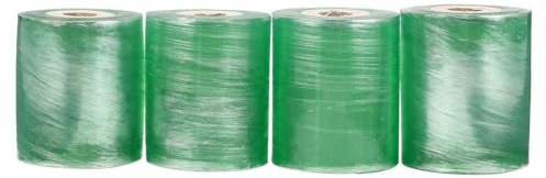 DEARMAMY Cinta de Injerto Autoadhesiva y Estirable de PVC Verde para Plantas y Cítricos en Jardín, 4 Rollos para Injertos y Protección Eficaz