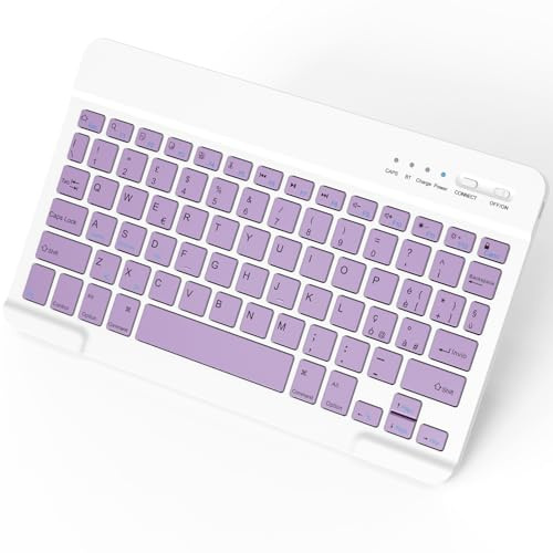 NEWCOO Tastiera Wireless Bluetooth, Rechargeable Ultra Sottile Tastiera Wireless Compatta sottile e Portatile Connessione Stabile per Tablet Samsung/IOS/Android/Windows/Telefoni,Layout Italiano QWERTY