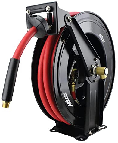 Milton 2780-50D - Steel Dual Arm Auto-Retractable Air Hose Reel, 1/2 x 50 ft. Rubber Hose - 300 Max PSI