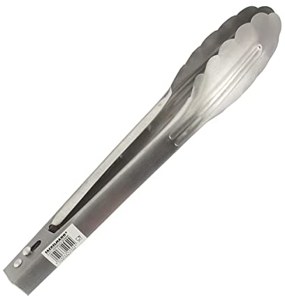 Fackelmann 40954 Pinze da Cucina in Acciaio Inox, Pinza da Cucina, Pinza Multifunzione, Acciaio Inossidabile, Argento, 23 cm