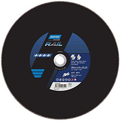 NORTON Lot de 10 disques à tronçonner droit 41 | 400 x 4 x 25,4 A 24 P rail