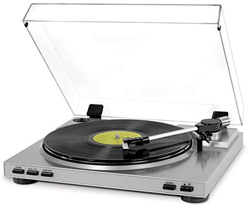 ARCH Casa Giradischi Vinili, Grammofono Record Player, Supporto per Giradischi 33 RPM Record in Vinile da 12 Pollici E 45 RPM Record da 7 Pollici, Ornamenti Decorativi (Color : Silver)
