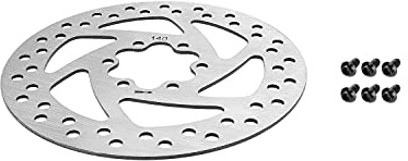 Fututech - Disco freno in acciaio inox, 140 mm, 160 mm, per scooter elettrici, biciclette, mountain bike, biciclette elettriche, BMX, pastiglie per freni (160)