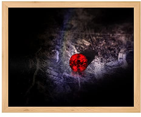 arte-tuo Bilderrahmen Rubin | 75x98 cm | Kiefer Dekor | klares Kunstglas | Puzzle Diamond Painting Poster