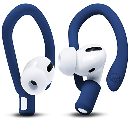 WC HookZ – Over-Ear-Haken für AirPods Pro 1, 2 & AirPods 1, 2, 3 | Von Wicked Cushions | Zwei Größenpaare, einzigartiger linker und rechter Haken | Navy Blue