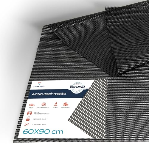 TRIBURG Tapis antidérapant Universel 60x90 cm Découpable et Lavable - Tapis de Coffre | sous-Couche antidérapante pour Tapis | Tapis pour tiroir | Tapis de Protection pour Coffre