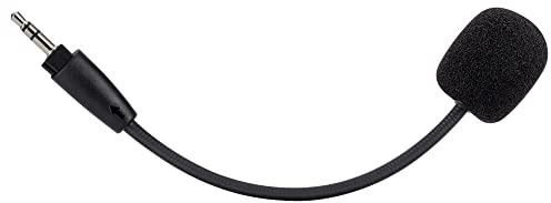 Microfono da gioco di ricambio per cuffie stereo da gioco Corsair HS35 e HS45 su PS4, PS5, Xbox One, PC, microfono staccabile da 3,5 mm, con cancellazione del rumore, nero