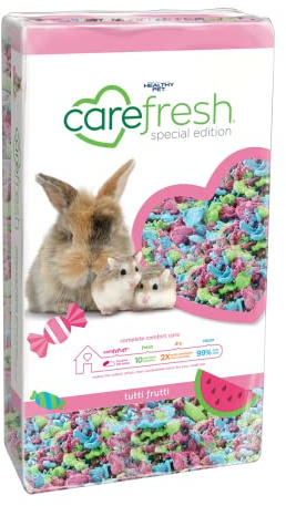 carefresh Biancheria da letto per piccoli animali domestici in carta naturale 99% senza polvere, con controllo degli odori, 10 l