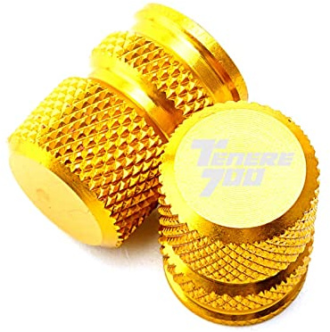 TEAUSA Passend for Yamaha Tenere 700 Tenere700 T7 Rally World Raid 2022 2023 Motorradzubehör Ventilkappe 6 mm Schwingenspulen Ständerschraube (Size : Valve caps-Gold)