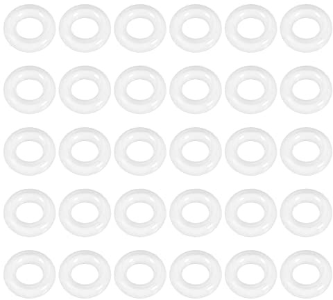 QUARKZMAN 4mm ID Silikon O-Ringe Unterlegscheibe Dichtung x 30 Stücke Unterlegscheibe Runde flach Dichtungsring für Glas Türgriff transparent