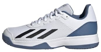 adidas Unisex Courtflash Tennis Shoes Tennisschuhe, Cloud White/Core Black/Crew Blue, 36 EU