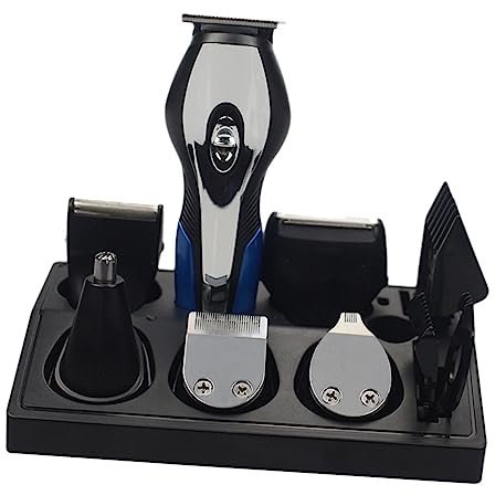 YARNOW Multifunktionales Usb Haarschneideset Elektrisch Herrenrasierer Mit Edelstahlklingen Nasenhaarrasierer Wiederaufladbar Für Reisen Kompakt Schwarz
