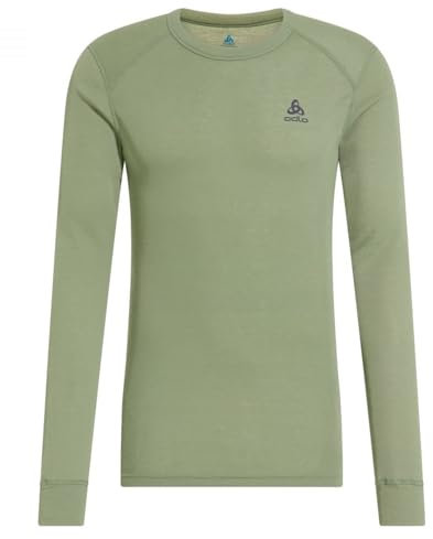 Odlo Herren Funktionsunterwäsche Langarm Shirt Active WARM ECO, Matte Green, L