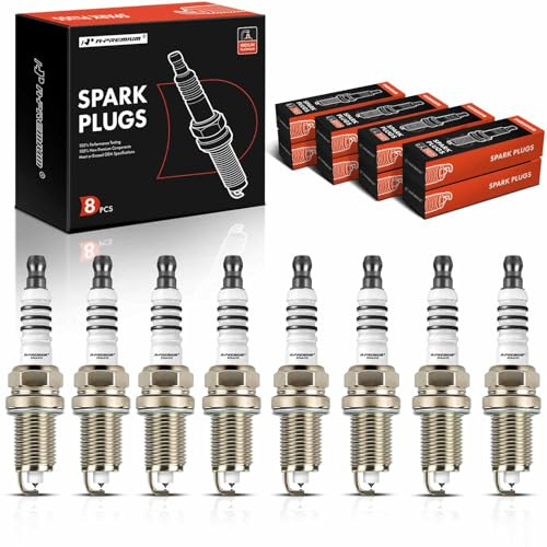A-Premium Iridium Platinum Spark Plugs (Pack of 8) Compatible with Jeep Grand Cherokee, Commander & Dodge Ram 1500 2500 3500, Durango, Dakota, B1500, B2500, B3500 & BMW X5, 550i, 750i