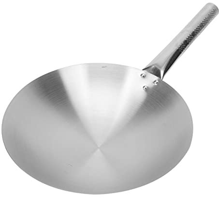 Abaodam Wok Antiaderente Padella in Acciaio Inossidabile Adatta Allinduzione Con Manico Padella Per Uso Domestico