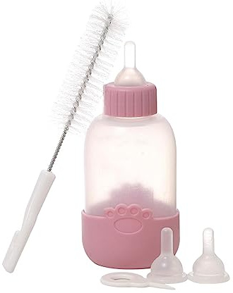 Nursing Bottles for Kittens, Clear Scale Puppy Feeding Bottle, Durable Puppy Milk Feeder Puppy Milk 100ml Food Grade Soft Teat and Brush, Kitten Supplies for Small Animals, Kittens, Rabbits