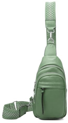 OBC Damen Bodybag Sling Tasche Rucksack Gürteltasche Crossbag Crossover Schultertasche Crossbody Brusttasche Umhängetasche Mint V1.