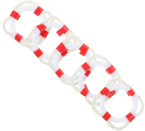 Toyvian 5stücke Miniatur Rettungsring Deko Nautische Wanddeko Für Puppenhaus Und Kreative Mikrolandschaften Mediterrane Dekoration Hochwertige Ornamente