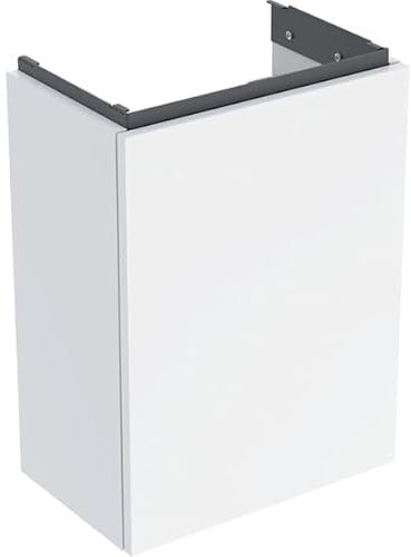 Geberit Acanto Unterschrank für Handwaschbecken, 1 Tür Anschlag li oder re, Wandhängend, 392x539x246mm, 503.001, Farbe: Korpus und Front: weiß/hochglänzend, Griff: weiß/matt