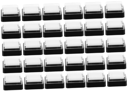 Gogogmee Tinte Stempel 30 Stk Leeres Stempelkissen Fingerabdruck Stempelkissen Strahlend Weißes Stempelkissen Stempeltinte Rote Tinte Tinten Prägestempel Farblose Stempelkissen Leere Handtinte Schwamm