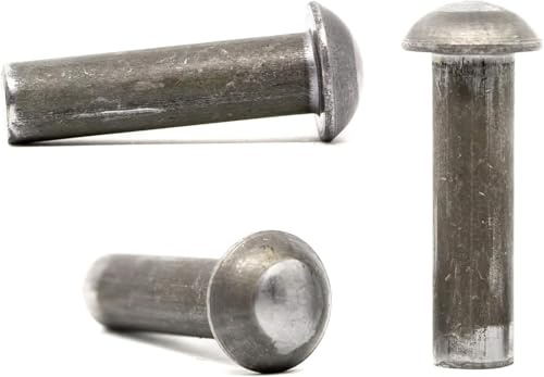 M4 (4mm x 40mm) Solid Steel Round Head Rivets DIN 660 (Pack of 20) - D03B 4x40_20