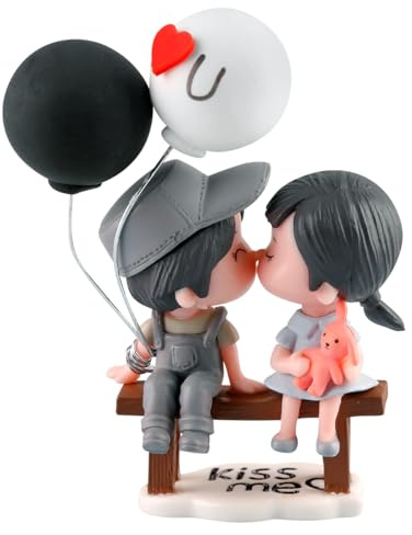 Lotsdonxia Niedliches Ballon-Paar-Autoornament - langlebiges Autozubehör Rückspiegel Figur & Armaturenbrett Dekoration, entzückendes Geschenk für Autoliebhaber (Grau)
