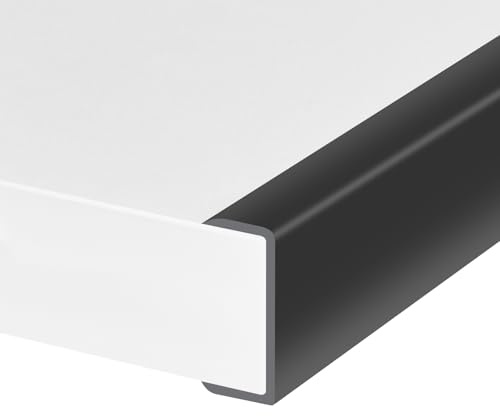 Gummikantenprofil, selbstklebende U-förmige Kantenleiste für Holzplatten, Arbeitsplatten und Regale, flexibler Kantenschutz für Möbel, Größe 41 mm, passend für 40–42 mm, Länge 3 m
