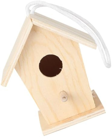 CORHAD Bausatz Vogelhaus Aus Holz Vogelhaus Zum Bemalen Und Aufhängen Für Kleine Vögel DIY-bastelprojekt Für Junge Mädchen