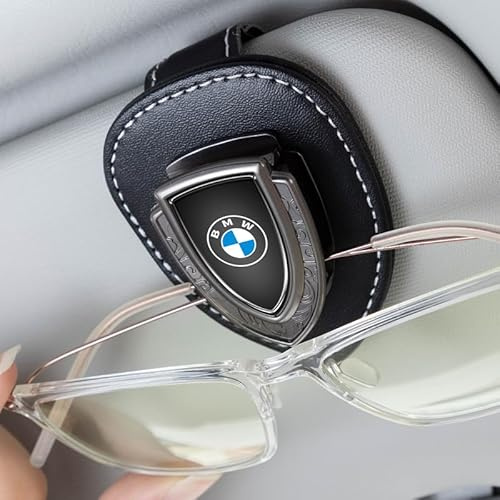 meisuH Auto Sonnenbrillenhalter für BMW X1 X3 X7 X5 X6 1 3 5 6 Series Z4 7 M Series, Brillenhalter für Auto Visier Sonnenbrillenhalter, Schwarz