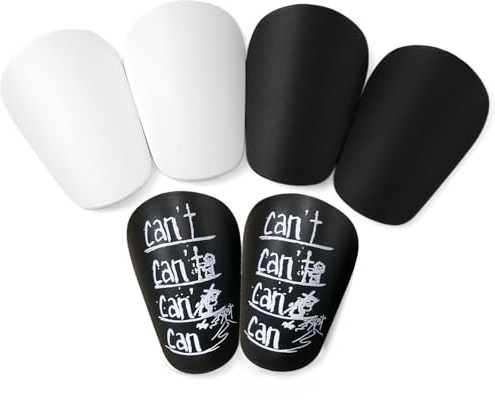 3 Paar Mini Football Shin Pads, Kompakte Größen 3.15x1.97 Zoll, Graffitierbare Fußball-Schutzpolster, Jungen/Mädchen, for Men Women Boys Girls, Ultra-leicht