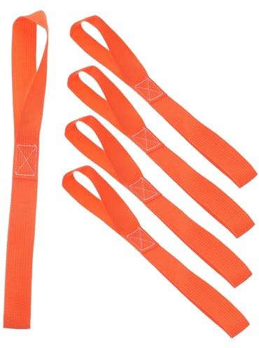 Alipis 4pcs Orange 2.5cm x 30.5cm Motorcycle Tie down Loop Straps Heavy Duty Binding Straps for Securing Cargo on Motorcycles Scooters and Atv Outdoor Use Random Color