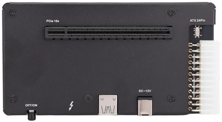 Annadue Ajustement GPU Externe pour Thunderbolt 3 4 USB4 Graphics Carte Dock Egpu Eglosure ATX 24pin Connecteur PCIe 16x Slot avec Câble 1M