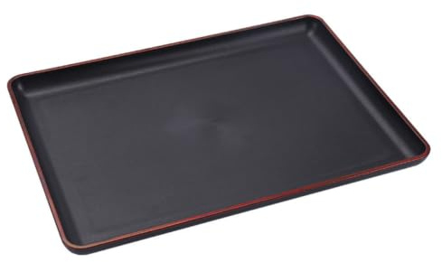 STOBAZA Plateau de Rangement Noir en PP Bords Arrondis Plateau de Fruits Design Délicat et Généreux