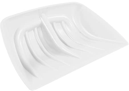 ARTOCT Pala da neve in plastica PP con lama per ghiaia, terreno, foglie, costruzione da giardino, pulita (bianco)