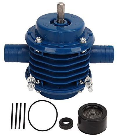 Adfaga Pompe à eau pour perceuse à main Mini pompe de transfert électrique auto-amorçante pour l'arrosage et le nettoyage du jardin en ABS et acier inoxydable avec une hauteur d'ea
