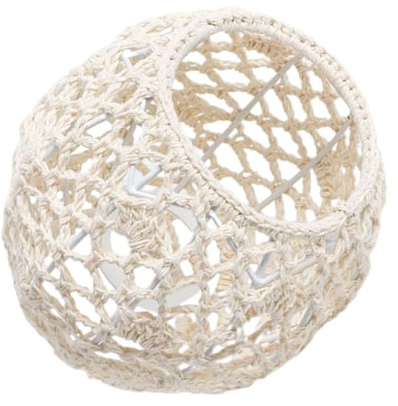 BESPORTBLE Lampenschirm Boho Aus Baumwollseil Handgewebter Lampenschirm Für Tischlampe Und Stehlampe Ersatzlampenschirm Für Wohnzimmer Hotel Oder Restaurant 15.00 X 15.00 X 8.00 Cm