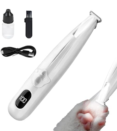 Cortapelos de Aseo Felino Cortapelos Inalámbrico y Resistente al Agua | Recortadora De Pelo De Y Cachorros Para Patas Ojos Orejas Área Trasera y Razas Pequeñas Medianas Grandes