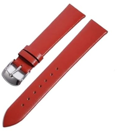 yangfangmei Ultramjukt läderarmband med platt textur Mjukt och hållbart for både män kvinnor(Red,12mm)