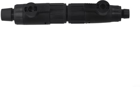 Quick Disconnect Connector For Aquarium Filter Hose With Built In Shut Off Valve For Easy Cleaning And Safe Disconnection Black Plastic Fitting 180mm(12-16MM)